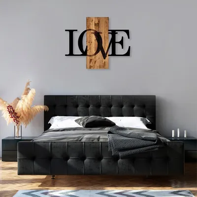 Obrázok produktu pre Wallity, MA- SKL2285, farba orech,čierna, Ostatné bytové dekorácie, 58 x 73 cm, 50% drevo (hrúbka: 3 cm) / kov (hrúbka: 1