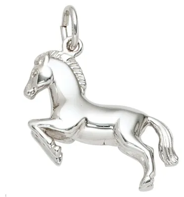 Produktbild von Anhänger Pferd aus 925 Silber Sterlingsilber rhodiniert Halsschmuck