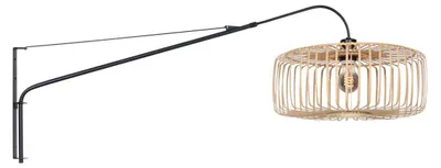 Produktbild von Wandleuchte - schwarz - Elegant Classy - bambus metall - E27 - 4153ZW - Steinhauer