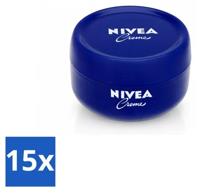 Imagen del producto de 15 unidades de NIVEA Crème, crema hidratante nutritiva, 200 ml, pack económico