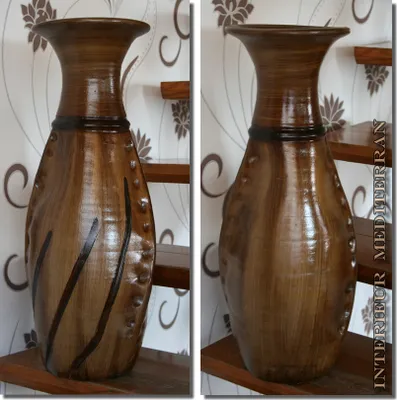 Produktbild von BODENVASE "ALGARVE II" - 60 CM Schwarzbraun