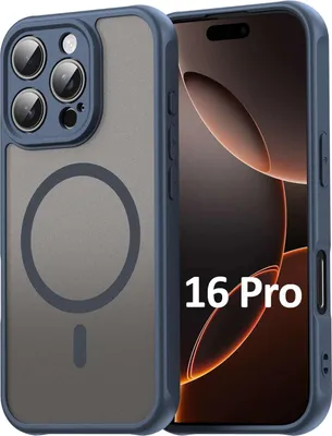 Produktbild von Handyhülle für Apple iPhone 16 Pro Matt Case Schutzhülle Kratzfest Passgenau Blau