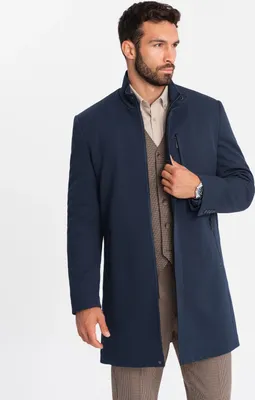 Zdjęcie produktu dla Ombre Clothing Płaszcz męski Amine navy XXL