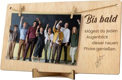Imagen del producto de Marco de fotos de madera con clips, de 10x15 cm, para fotos y tarjetas