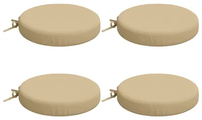 Image de Coussins de siège SOEST 4 pc 100 % polyester Beige Ø 40 x 7 cm