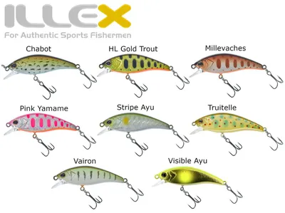 Produktbild von Illex FLAT TRICOROLL 45 S 4,5cm 3,7g Sinkender Wobbler, Illex Farben:Visible Ayu