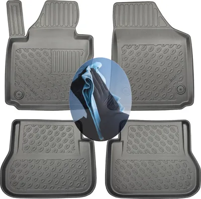 Produktbild von Z510042 TPE-Gummifußmatten kompatibel mit  VW Caddy Life Trendline 2K Hochdachkombi  2003- 7Sitze (1. + 2. Sitzreihe)