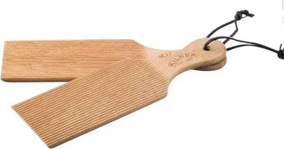 Zdjęcie produktu dla Zestaw dwóch drewnianych szpatułek do masła, 23,3 cm - naturalne drewno