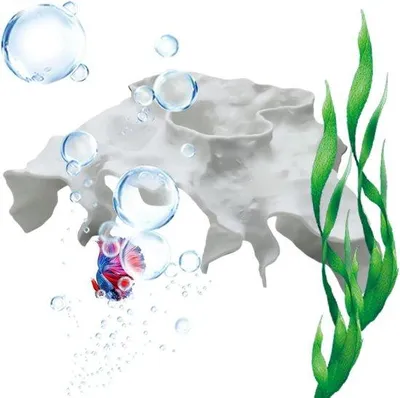 Obrázek produktu pro Aquarium Kweekcave - Betta Schuilhol - Aquarium Decoration - Realistic Design - 15x12x15 cm - bílé