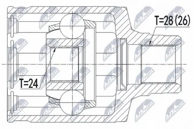 Produktbild von NTY Gelenksatz Antriebswelle Vorne Rechts für MAZDA 5 (CR19) NPW-MZ-065