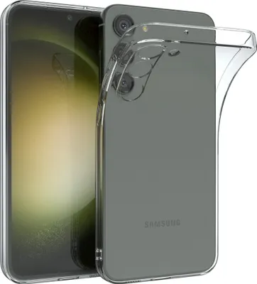 Produktbild von EAZY CASE Hülle kompatibel mit Samsung Galaxy S23 Plus Schutzhülle Silikon, Ultra dünn, Slimcover, Handyhülle, Silikonhülle, Backcover, Durchsichtig, Klar Transparent