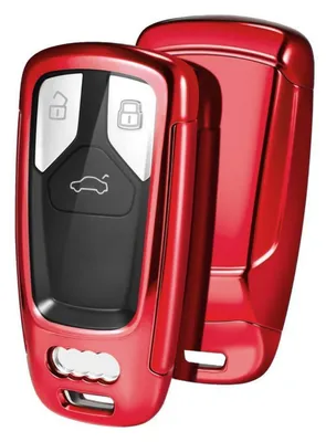 Produktbild von Autoschlüssel Hülle TPU Schutzcover für Audi A4L A6L A8 Q5 Q7 TTS TT, Seat 3-Tasten, DD-Rot