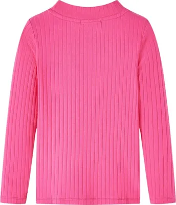 Immagine prodotto di Maglietta da Bambina a Maniche Lunghe a Costine Fucsia 104