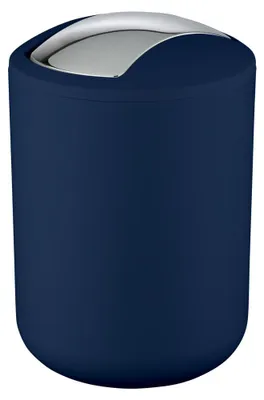 Produktbild von WENKO Kosmetik Eimer Brasil dunkel blau 2 L Schwingdeckel Müll Abfall Bad Küchen
