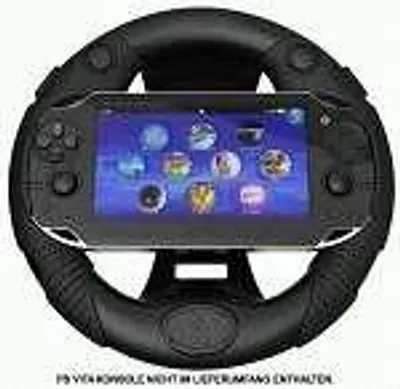 Produktbild von Bigben Interactive Drive Support for PSVita, Steuerrad, Playstation Vita, Menü-Taste, Schaltfläche Auswählen, Taste zum Ein- und Ausschalten der Vibration, Schwarz, 250 mm, 64 mm