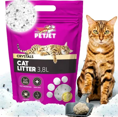 Zdjęcie produktu dla Żwirek silikonowy dla kota 3,8L do kuwety chłonny nie zbrylający wydajny