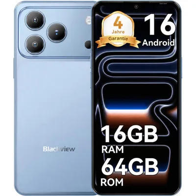 Produktbild von 2026 Blackview WAVE 7C Handy Ohne Vertrag, 6.56", Android16, 16GB+64GB/2TB TF, Face ID, 5000mAh, 32MP, Dual-SIM, WiFi 5, IP54