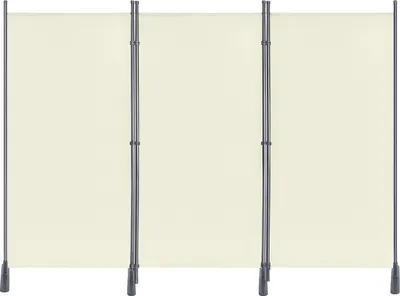 Produktbild von XMTECH Paravent 3tlg Raumteiler Trennwand Sichtschutz 3 Fach Faltbar Sichtschutz Balkon (275x180cm, Beige)