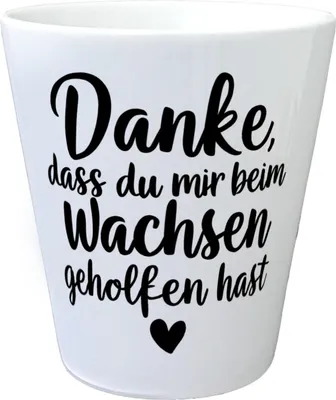 Produktbild von Dankeschön Blumentopf mit Herz und Spruch