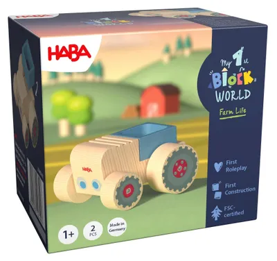 Produktbild von HABA My 1st Block World – Traktor Toni Holzspielzeug ab 2 Jahren