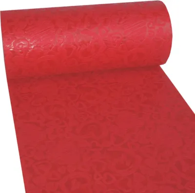 Produktbild von Dekoflor®-Tischläufer Herzen - rot - 300mm - 5m - 55-300-5-09