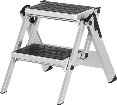 Image de Hymer Sicherheitstreppe ohne Bügel, klappbar, Aluminium, 45 cm Standhöhe