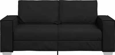 Zdjęcie produktu dla vidaXL Dwuosobowa sofa, czarna, 180 cm, ze sztucznej skóry