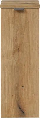 Produktbild von Bad Unterschrank 'Skelbolu' Seitenschrank hängend mit Tür und Einlegeboden 20 x 60 x 40 cm Eiche