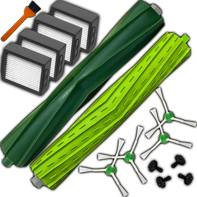 Produktbild von Ersatzteile Set kompatibel mit iRobot Roomba e/i Serie, 4x Filter 4x Seitenbürste 2x Bürste -Staubsauger Zubehör für Modelle e5 i7 i7+, Ersatz Retoo