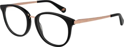 Produktbild von Guess Brille Modell GU 5218 001 rund Schwarz Kunststoff mit flexiblem Bügelscharnier