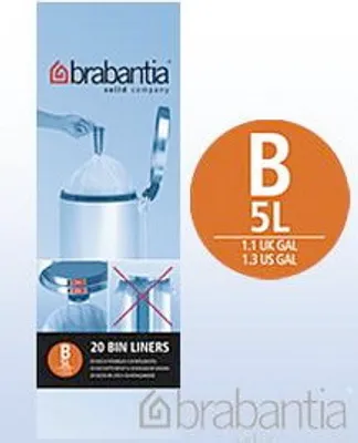 Produktbild von 1x Brabantia Müllbeutel "B" 5 Liter Mülleimertüten, Sack