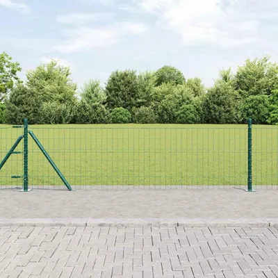 Produktbild von Zaun mit Pfosten Grün 0,4 x 50 m Stahl und PVC