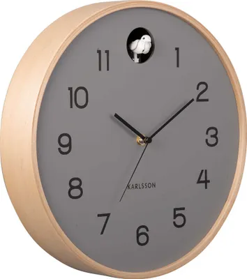 Productafbeelding van Wall clock Natural Cuckoo birch wood I Hortus