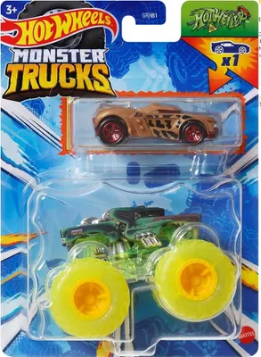 Produktbild von Hotweiler + Bonus Auto HWN47 Monster Trucks 1:64 Hot Wheels 9 cm