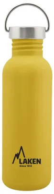 Edelstahl-Trinkflasche 0,75 l, Gelb, BPA-frei, Schraubverschluss