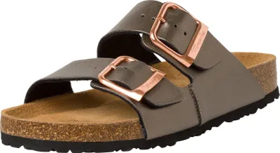 Produktbild von Tamaris Damen Pantolette zwei Riemen Schnalle Lederfußbett 1-27503-42, Größe:41 EU, Farbe:Grau
