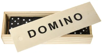 Produktbild von Dominospiel Holz, Box 15x5x3 cm