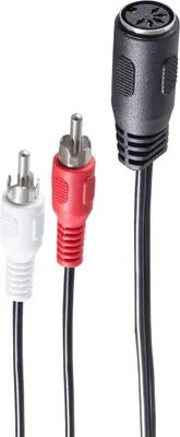 Produktbild von shiverpeaks BS10501 Audio-Kabel 0,2 m DIN (5-pin) 2 x RCA Schwarz (BS10501)