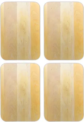 Produktbild von 4er Set Schneidebrett aus Naturholz 22x15x1cm Küchenbrett Holz Schneide Brett Servierbrett Brettchen