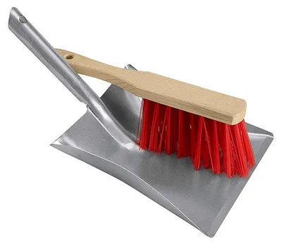 Produktbild von Kehrgarnitur Set Kehrblech Metall und Handfeger
