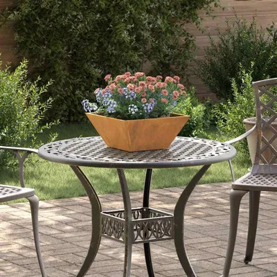 Produktbild von "Spring Sale"Garten-Pflanzgefäß Moderne - Pflanzkübel - Blumentopf Rostig 35x35x15cm Wetterfeststahl DE241435 - Beete