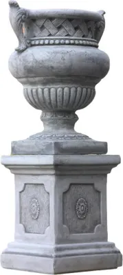 Produktbild von Schöne Amphore mit Sockel Steinguss Frostfest Witterungsbeständig PO-1955uPO-74
