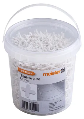 Image de Meister, croisillons pour joints de carrelage, 1,5 mm, 1800 pièces, blancs