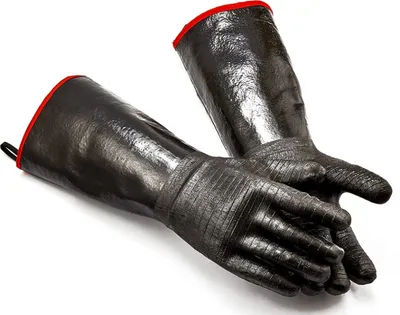 Produktbild von Grillhandschuhe Hitzebeständige, wasserfeste und feuerfeste Handschuhe zum Kochen, Grillen, Backen, Feuerstelle, waschbare und wiederverwendbare Ofenhandschuhe, ideales Grillzubehör