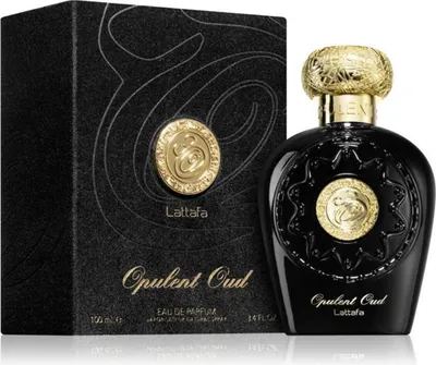 A product shot of a perfume bottle and its box, presented on a white background.