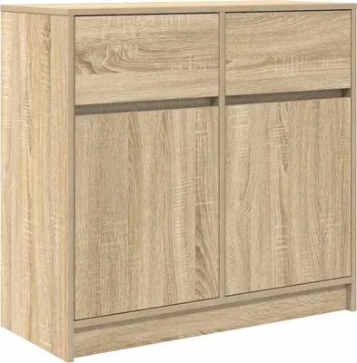 Produktbild von Sideboard mit Schublade Sonoma-Eiche 80x34x76 cm Holzwerkstoff