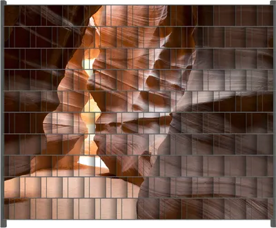 Produktbild von Wallario Zaunsichtschutz mit Motiv Antelope Canyon Arizona  USA für Ein- und Doppelstabmatten Zäune in der Größe 250 x 200 cm