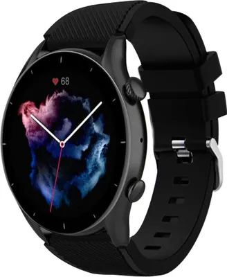 Produktbild von Strap-it Amazfit GTR 3 (Pro) Silikonarmband (Schwarz)
