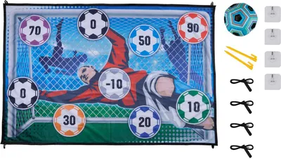 Image de Eddy Toys Jeu de buts de football Accessoires d'entraînement de football avec cible et ballon - But de football intérieur et extérieur pour enfants - But de football pliable