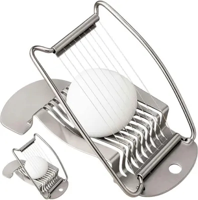 Produktbild von 2 x Eierschneider Edelstahl Ei Schneider Zerteiler Slicer Küche Gekochte Eier